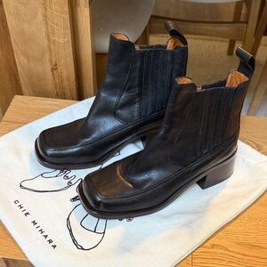 Chie Mihara Lotte Black Leather Booties *Like New*